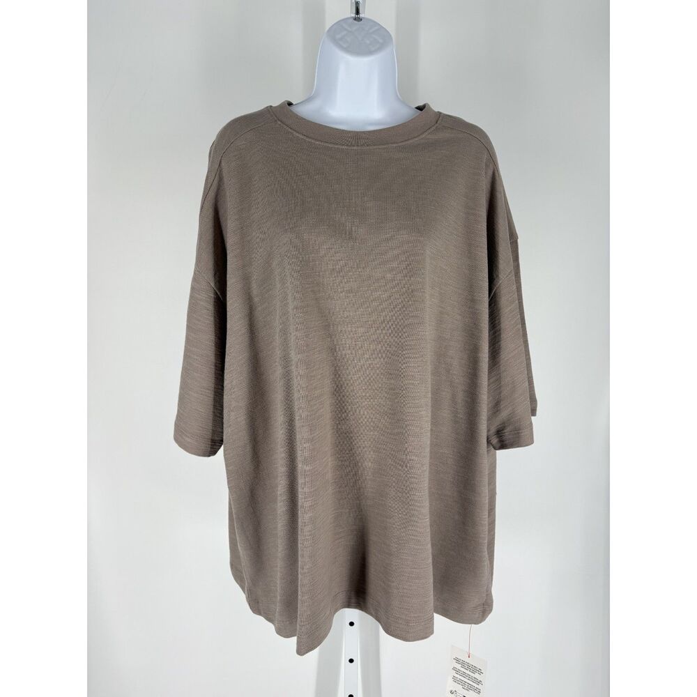 ASOS DESIGN heavyweight oversized dropped shoulders t-shirt in brown